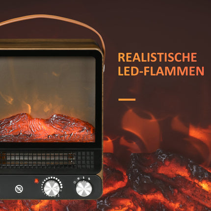 Electric stove 750/1500W, Flame effect, Low noise