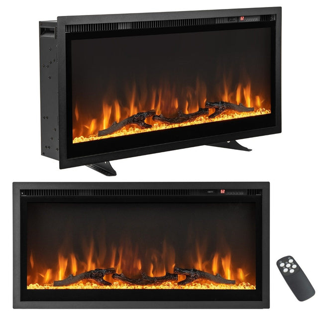 Electric Fireplace for Wall or Freestanding, 91.5 x 14 x 45 cm