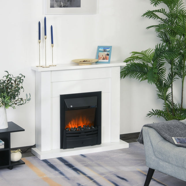 Electric Fireplace with Shelves, 1000W/2000W, 20-25 m²