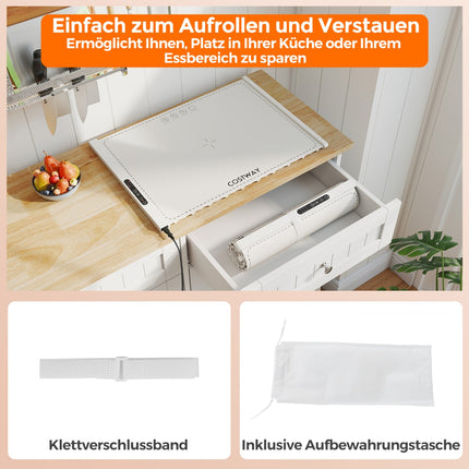 Electric Food Warming Mat, Silicone, 10s Fast Heat