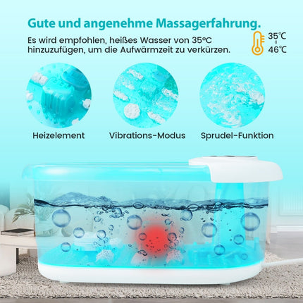 Electric Foot Spa Massager with Heat, Bubbles & Vibration