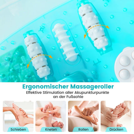Electric Foot Spa Massager with Heat, Bubbles & Vibration