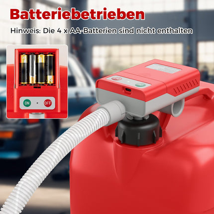 Electric Fuel Transfer Pump, Auto-Stop, 3 Adapters, 3.8 GPM