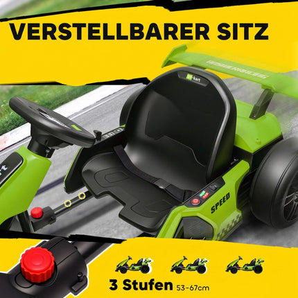 Electric Go-Kart for Kids, 24V, Drift Mode, Adjustable Seat