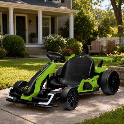 Electric Go-Kart for Kids, 24V, Drift Mode, Adjustable Seat