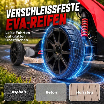 Electric Go-Kart for Kids, Adjustable Speed, EVA Wheels