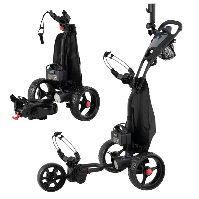 Electric Golf Pushcart, 3-Wheel, Adjustable Handle, USB Port