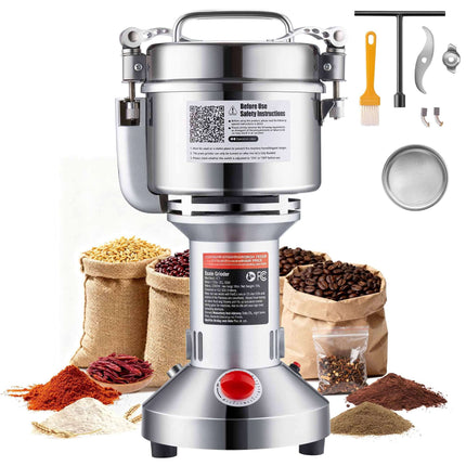 Electric Grain Mill Grinder, 2000W, 750g Stainless Steel