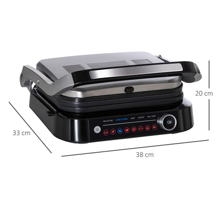 Electric contact grill, 2100W, foldable, 8 cooking modes