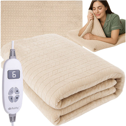 Electric Heated Blanket, 180x130cm, 10 Modes, Remote Control
