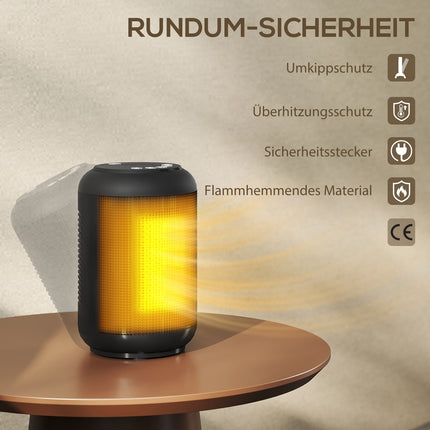 Electric Heater, 1500W, 3 Modes, Timer, Safety Features