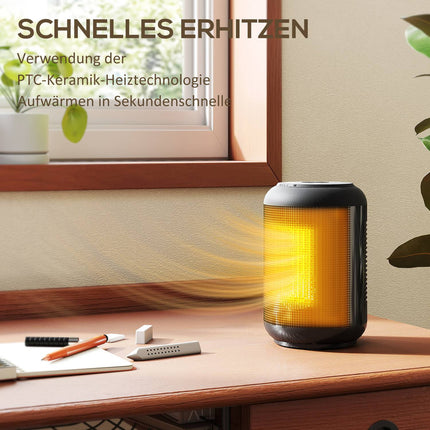 Electric Heater, 1500W, 3 Modes, Timer, Safety Features
