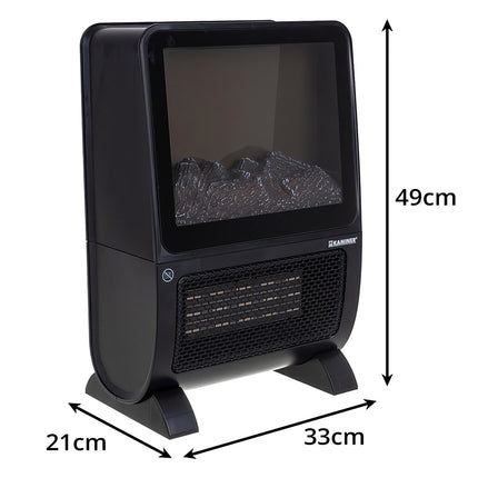 Electric Heater with 3D Flame Effect, 2000W, Remote Control