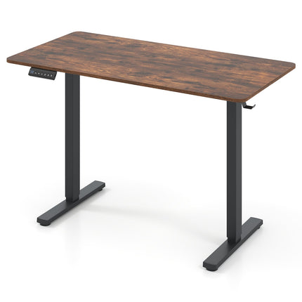 Electric Height-Adjustable Desk, 120 x 60 cm, Rustic Brown