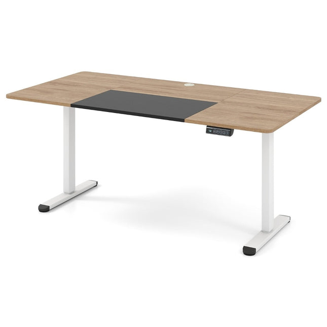 Electric Height Adjustable Desk, 140x70 cm, Beige