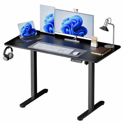 Electric Height-Adjustable Desk – Wood-Effect Top, Memory