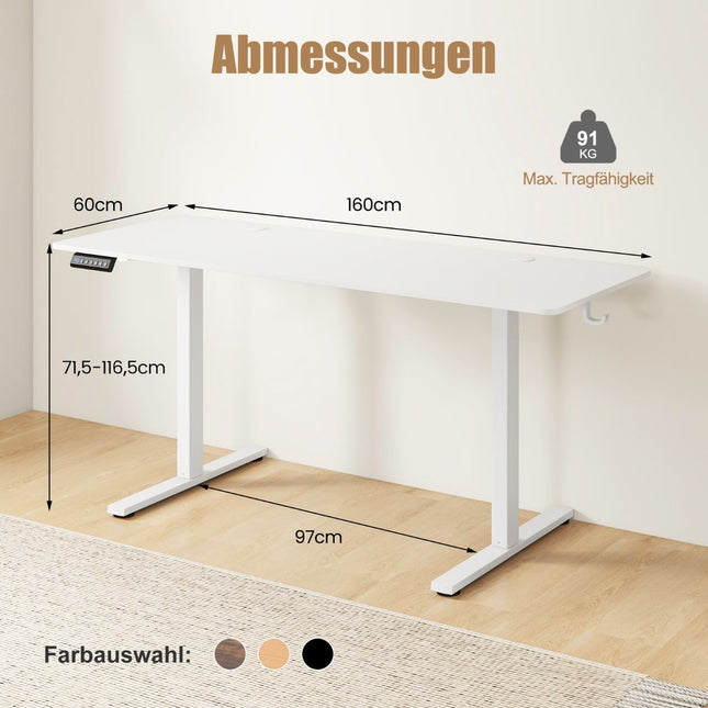 Electric Height Adjustable Desk with Memory Settings