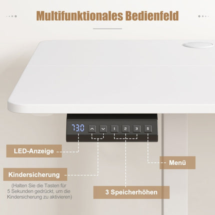 Electric Height Adjustable Desk with Memory Settings