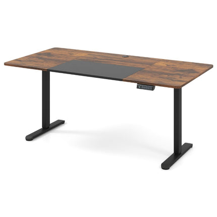 Electric Height Adjustable Standing Desk, 140x70 cm, Brown