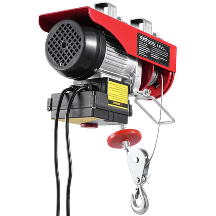 Electric Hoist Winch, 440 lb, Wireless and Wired Remote