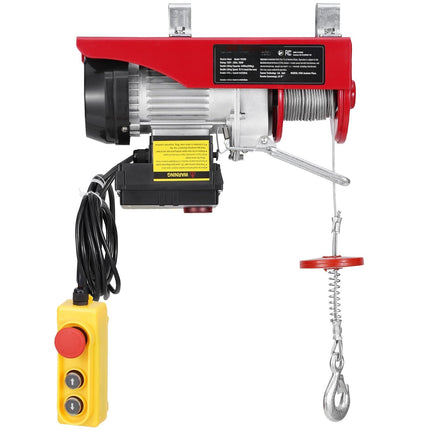 Electric Hoist Winch, 440 lb, Wireless and Wired Remote