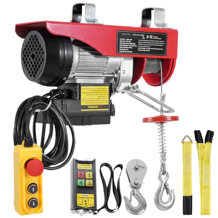 Electric Hoist Winch, 440 lb, Wireless and Wired Remote