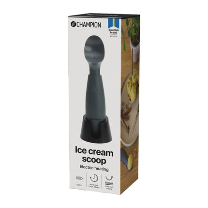 Electric Ice Cream Scoop, Rechargeable, USB-C, Matte Gray