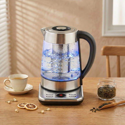 Electric Kettle 1.7L, 2200W, Glass, Strix Thermostat, Tea Infuser