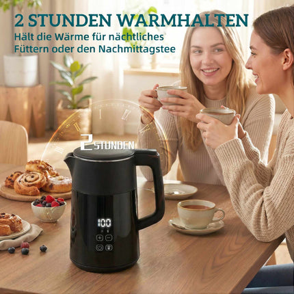 Electric Kettle 1.7L, 2200W, LED Display, Keep Warm, Auto Shut-Off