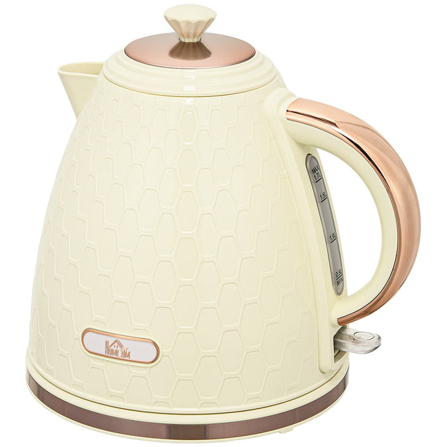 Electric Kettle, 2200W, Window, Filter, Beige