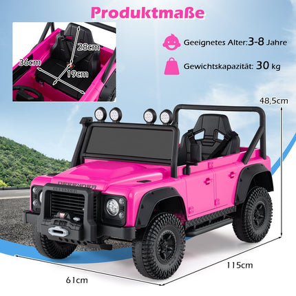 Electric Kids Car – Pink Land Rover Defender with Remote