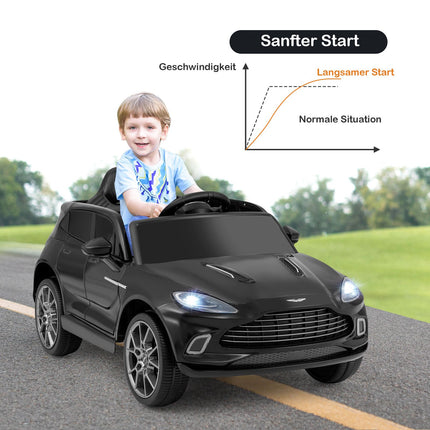 Electric Kids Car with Remote, 12V Battery, Music, Black