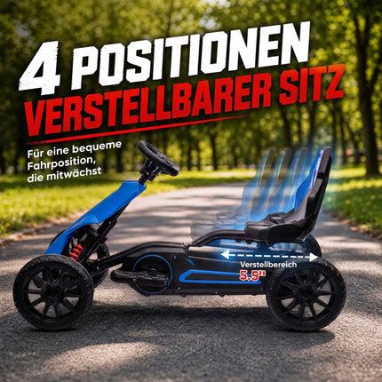 Electric Kids Go-Kart, Adjustable Speed 3-5 km/h, EVA Wheels