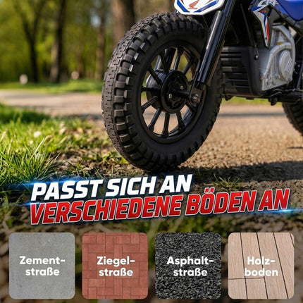 Electric Kids Motorcycle, 12V, Black & Blue, 3-6 km/h