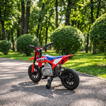 Electric Kids Motorcycle with 12V Motor, Red & Blue