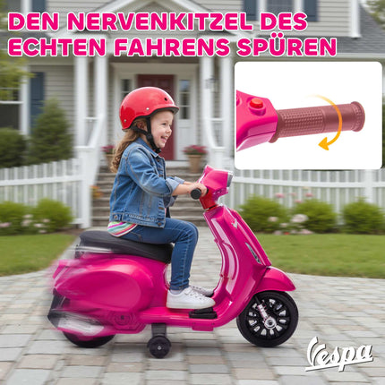 Electric Kids Motorcycle with Training Wheels, 2.5 km/h Speed