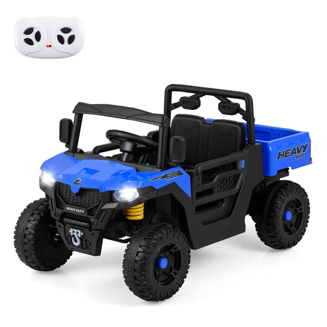 Electric Kids Ride-On Truck with Remote, 12V, Blue