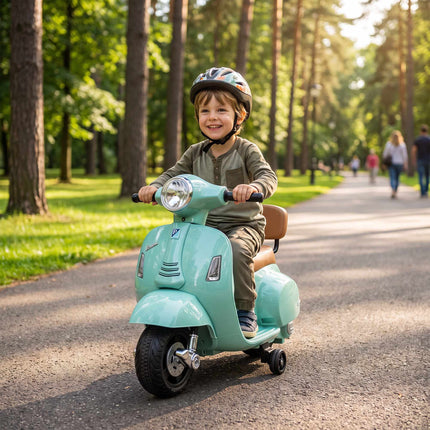 Electric Kids Ride-On Vespa – Green, 18-36 Months