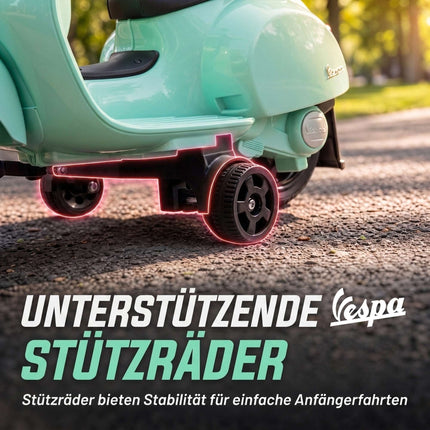 Electric Kids Ride-On Vespa – Green, 18-36 Months