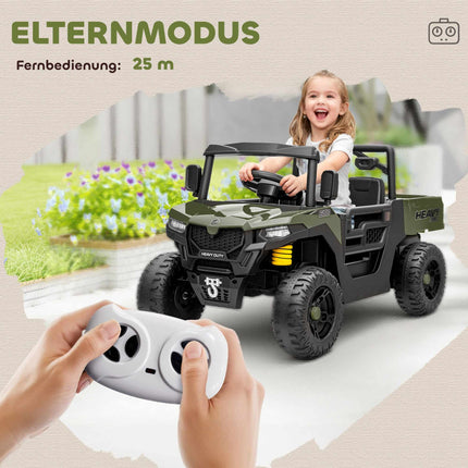 Electric Kids UTV, 2 Motors, Music Function, Green