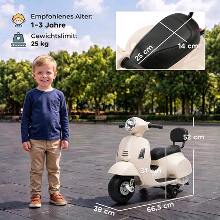 Electric Kids Vespa GTS 6V Ride-On with Lithium Battery