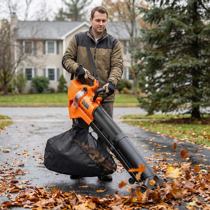 Electric Leaf Blower Vacuum 3000W, 3-in-1, 40L Bag, 4 Wheels