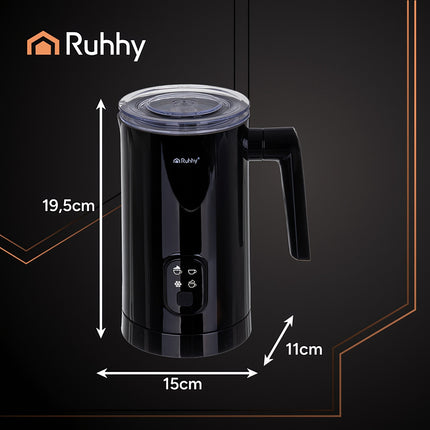 Electric Milk Frother, Black, 400W, 160ml/350ml Capacity