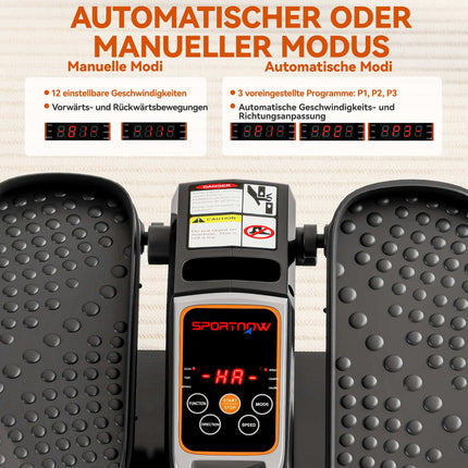 Electric Mini Elliptical Trainer, 12 Speeds, Remote, LED Display