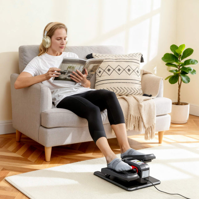 Elektrische mini-elliptische trainer, 12 snelheden, afstandsbediening, led-display