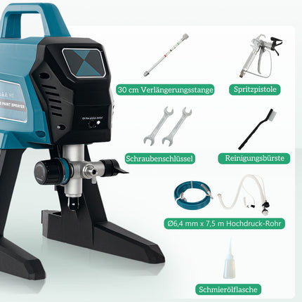Electric Paint Sprayer, 700W, 200 Bar, 1.5 L/min Flow