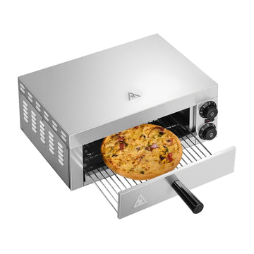 Electric Pizza Oven, 12 Inch Countertop, 1500W, Temp Control, Timer