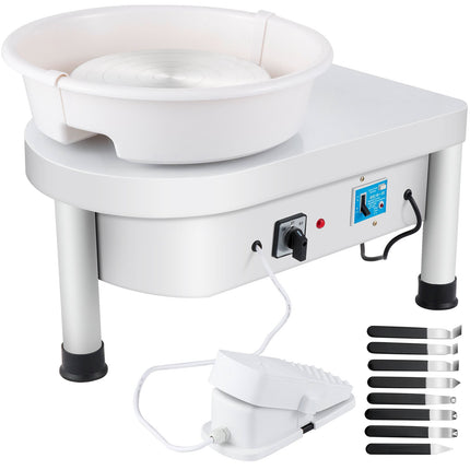 Electric Pottery Wheel 25 cm, 280W, Foot Pedal