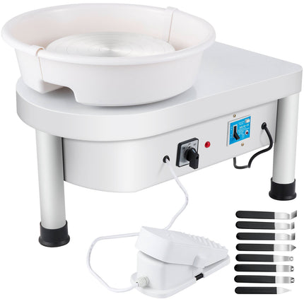 Electric Pottery Wheel 25 cm, 280W, Foot Pedal