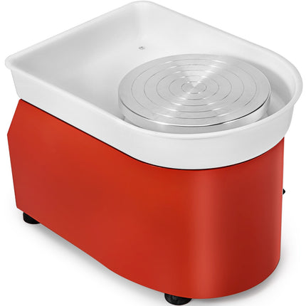 Elektrisch pottenbakkerswiel 25 cm, 280 W, voetpedaal, gereedschapskit